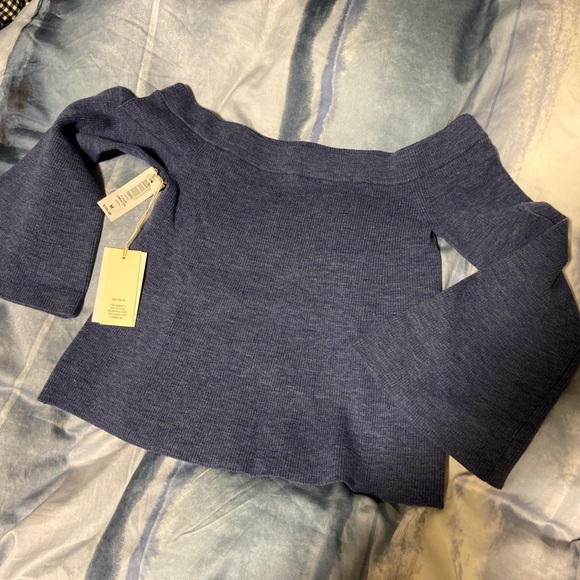 Wilfred blue off shoulder sweater - Picture 1 of 1